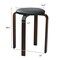 Set Of 4 Bentwood Round Stool Stackable Dining Chairs With Padded Seat